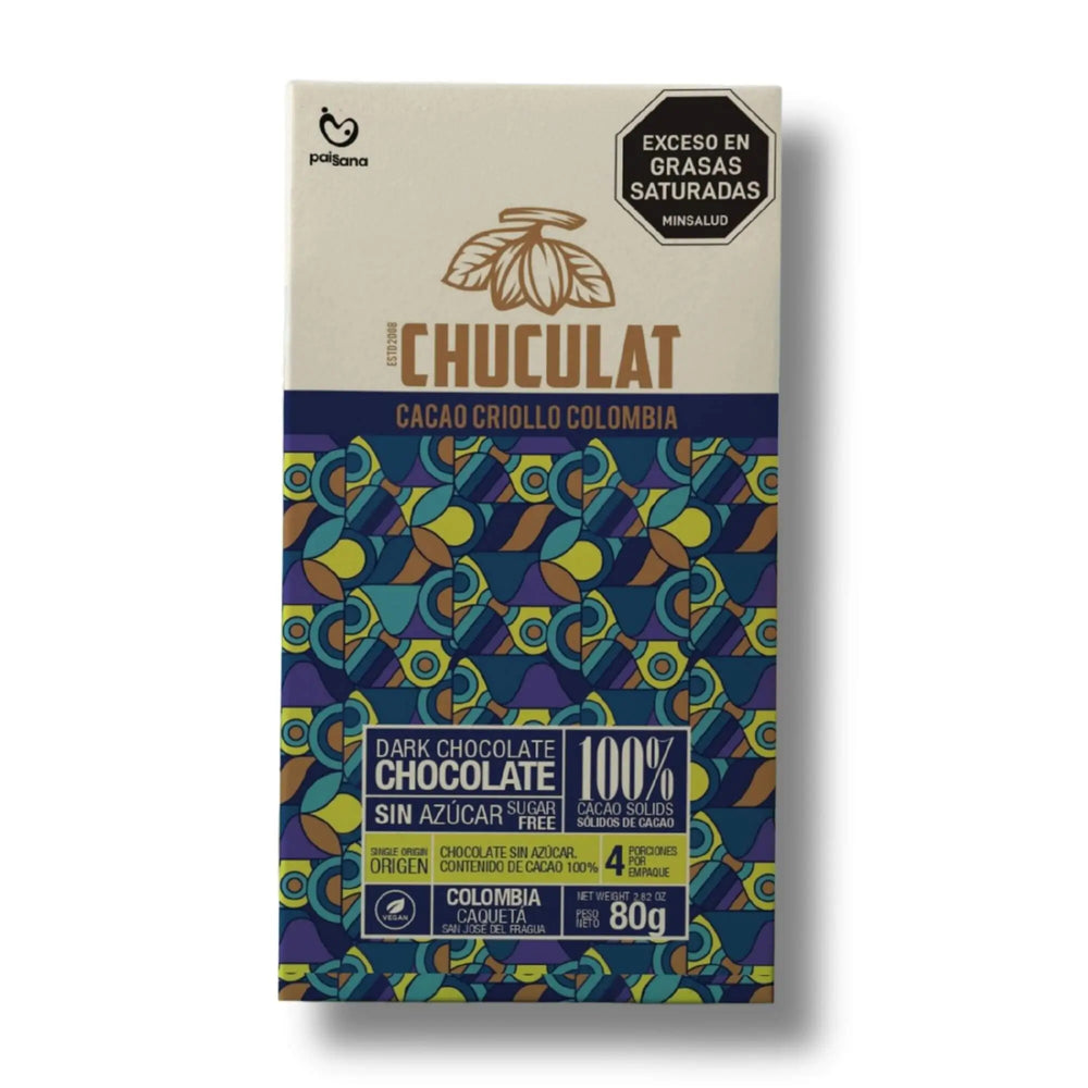 CHUCULAT 100% Cacao Caquetá Bar (80g)