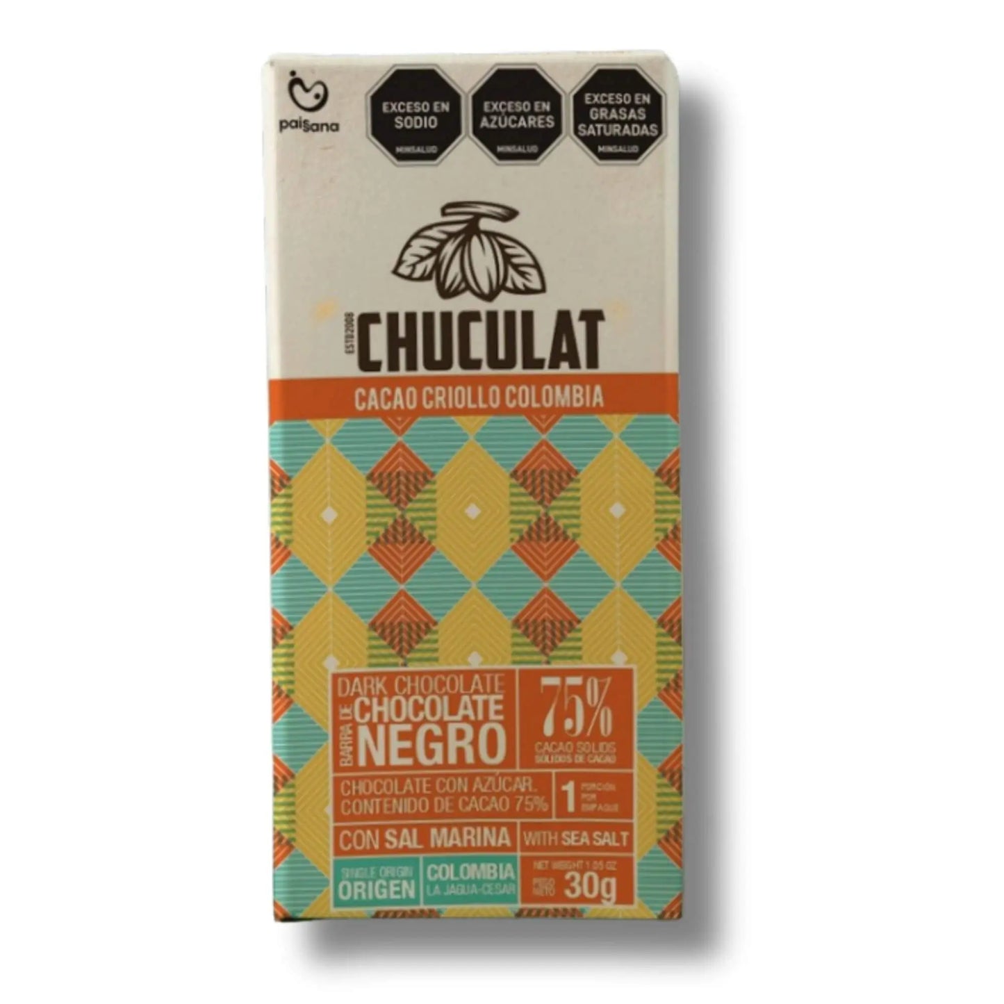 CHUCULAT 75% Dark Cacao Criollo Bar