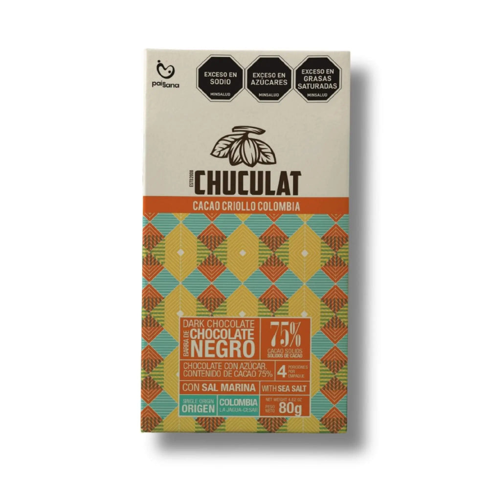 CHUCULAT 75% Dark Cacao Criollo Bar 80g