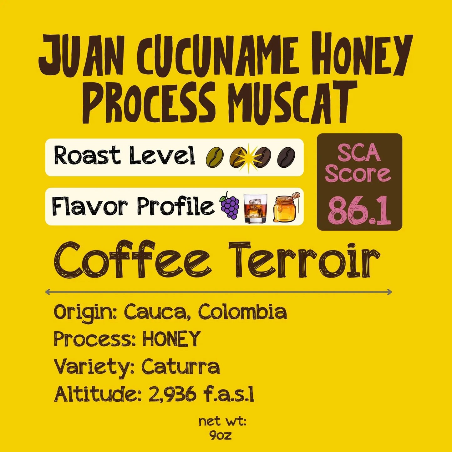 Juan Cucuname MUSCAT Hydro Honey Process | Medium Roast