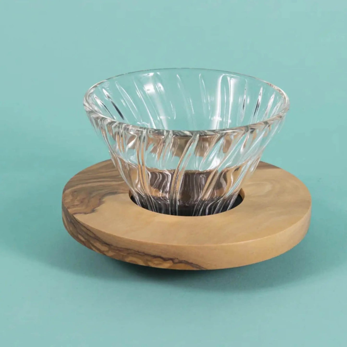 HARIO V60 Glass Coffee Dripper - Olive Wood